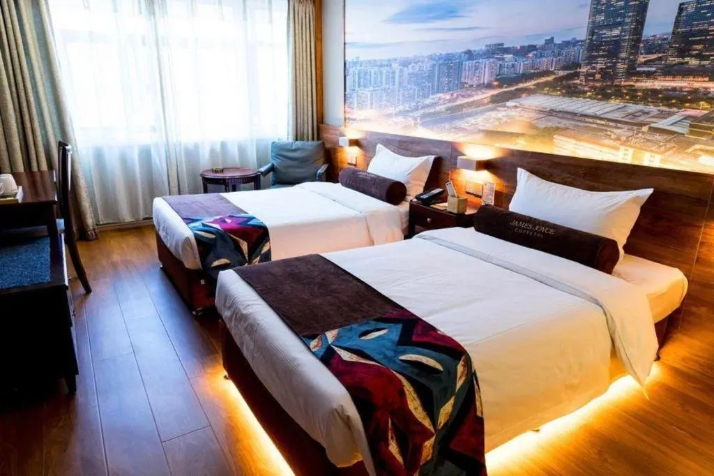 Bed in James Joyce Coffetel Qinhuangdao Taiyangcheng Wenhua Road