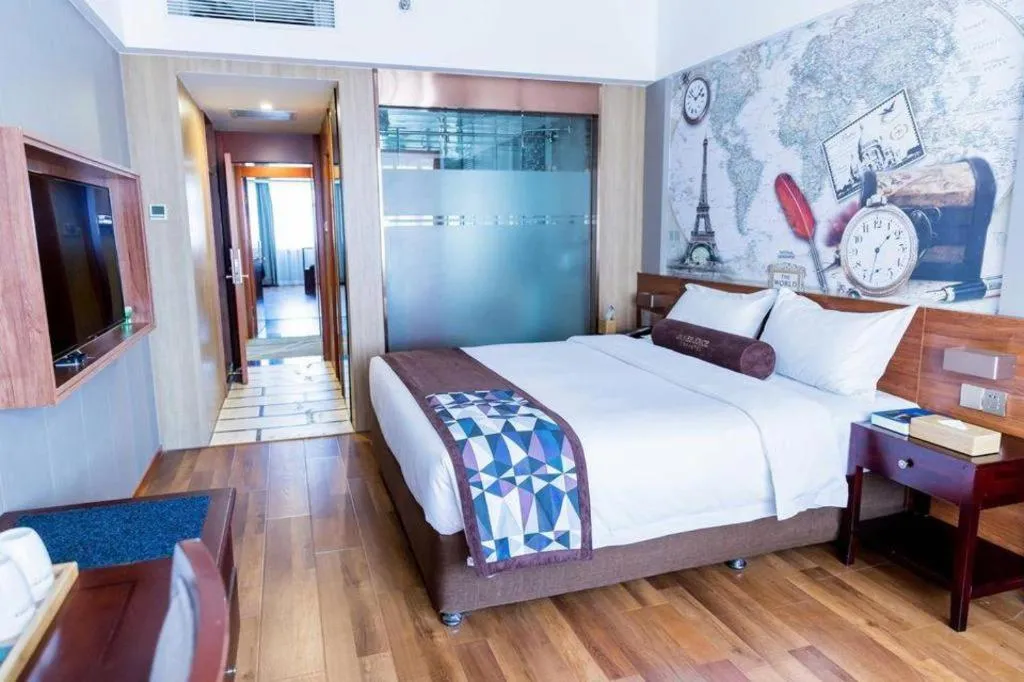 Bed in James Joyce Coffetel Qinhuangdao Taiyangcheng Wenhua Road