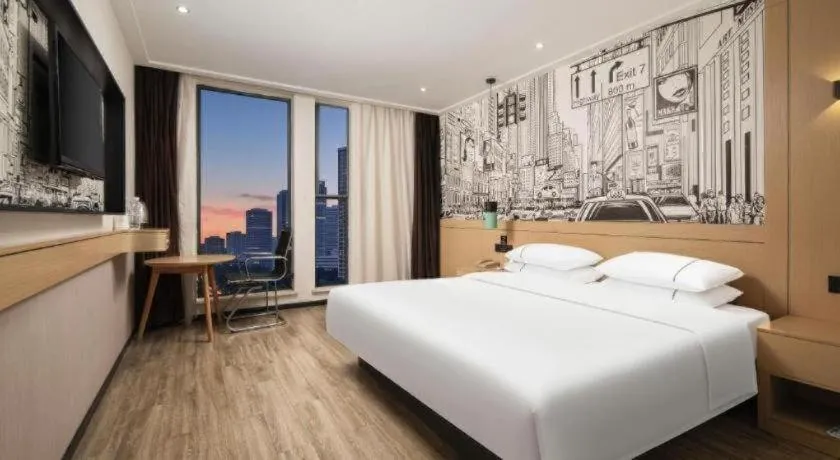 Bed in City Comfort Inn Wuhan Baibuting