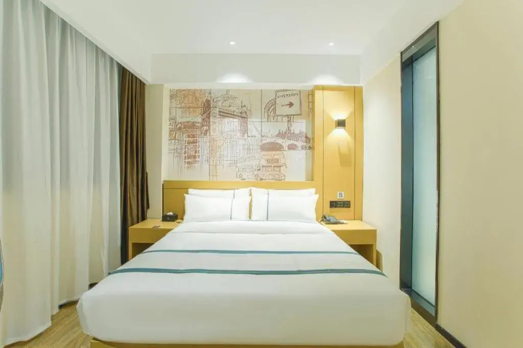 Bed in City Comfort Inn Wuhan Baibuting Bed in City Comfort Inn Wuhan Baibuting
