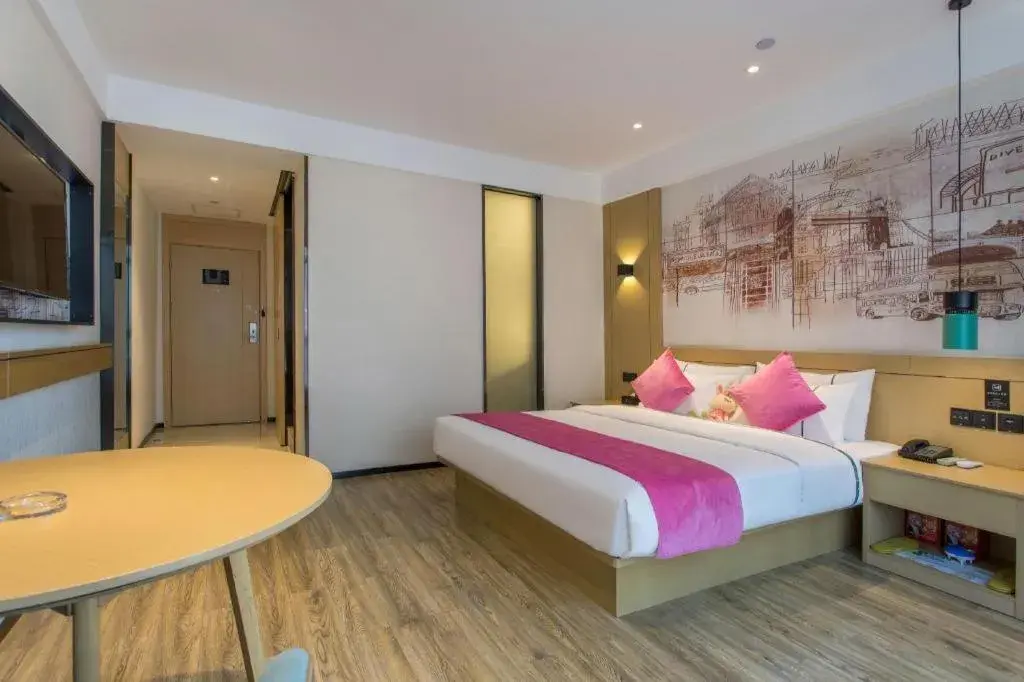 Bed in City Comfort Inn Wuhan Baibuting Bed in City Comfort Inn Wuhan Baibuting