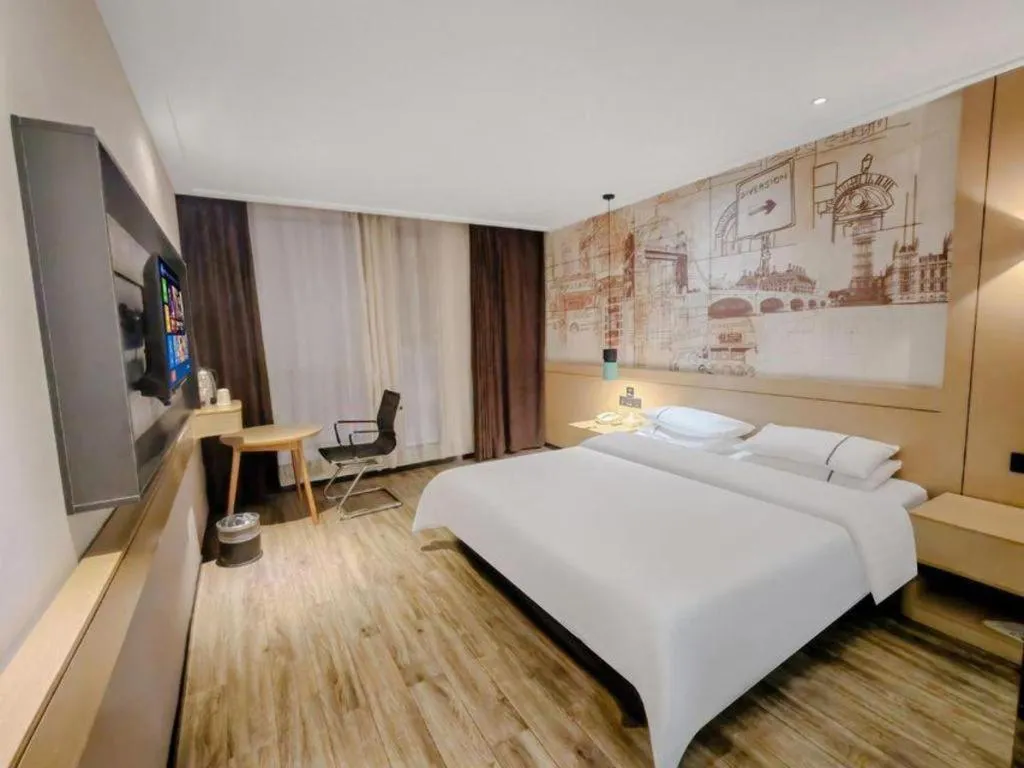 Bed in City Comfort Inn Wuhan Baibuting