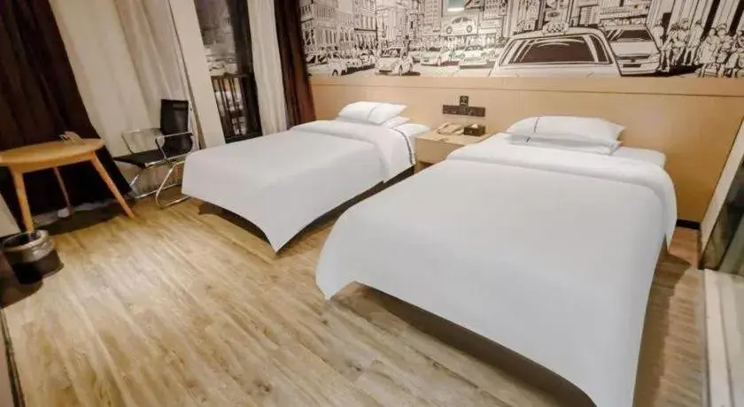 Bed in City Comfort Inn Wuhan Baibuting Bed in City Comfort Inn Wuhan Baibuting