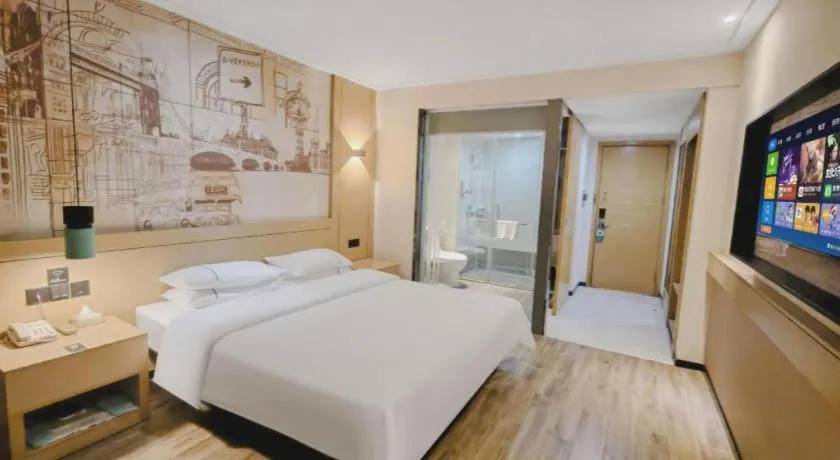 Bed in City Comfort Inn Wuhan Baibuting