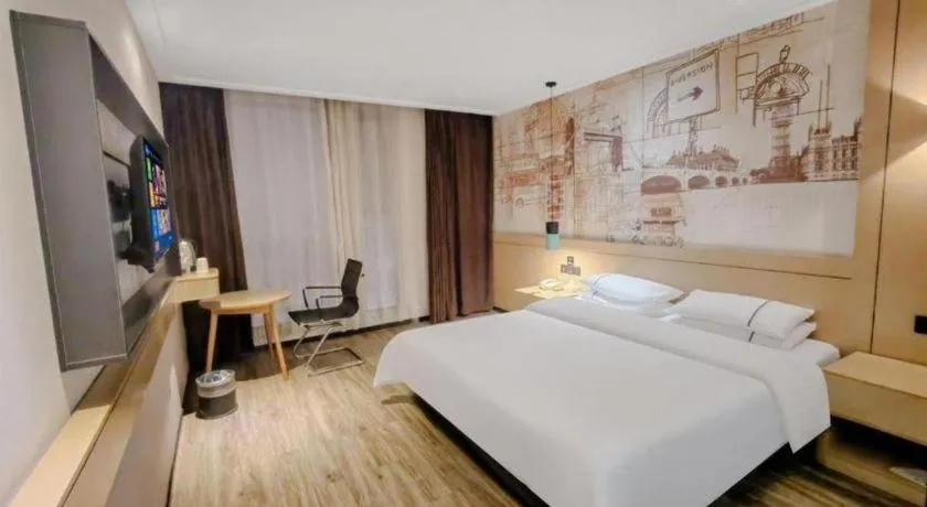 Bed in City Comfort Inn Wuhan Baibuting