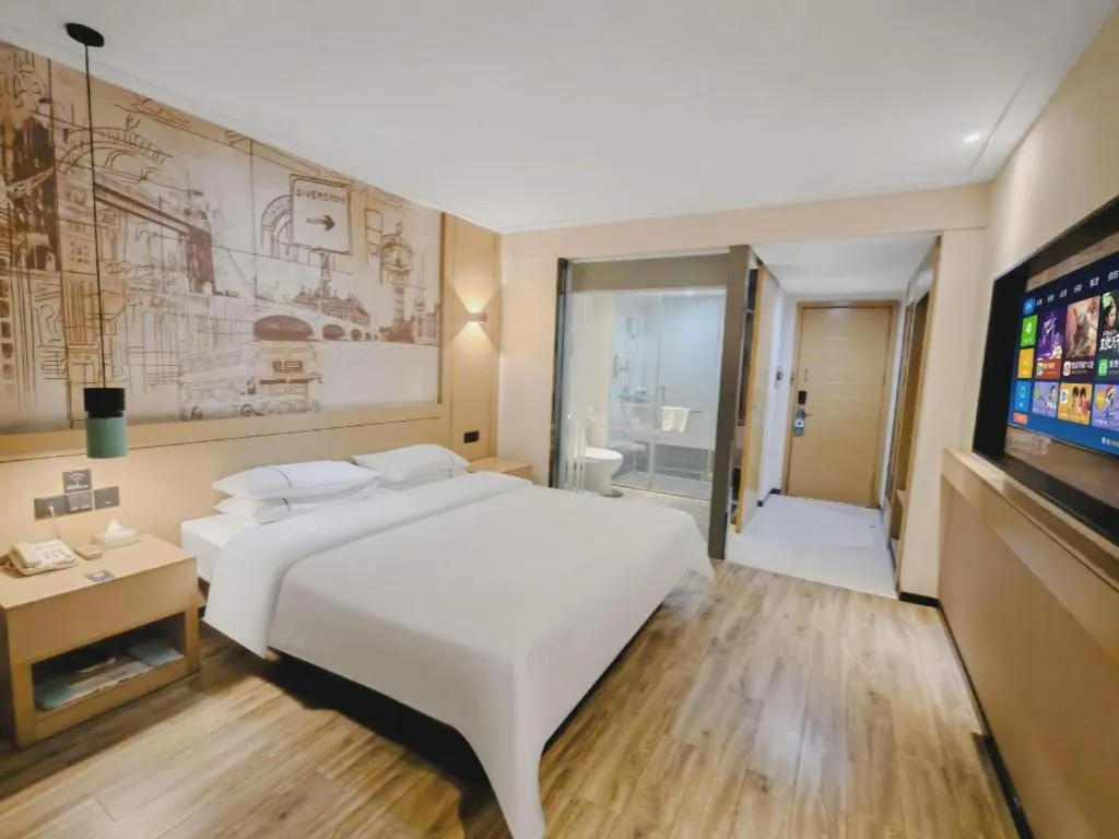 Bed in City Comfort Inn Wuhan Baibuting