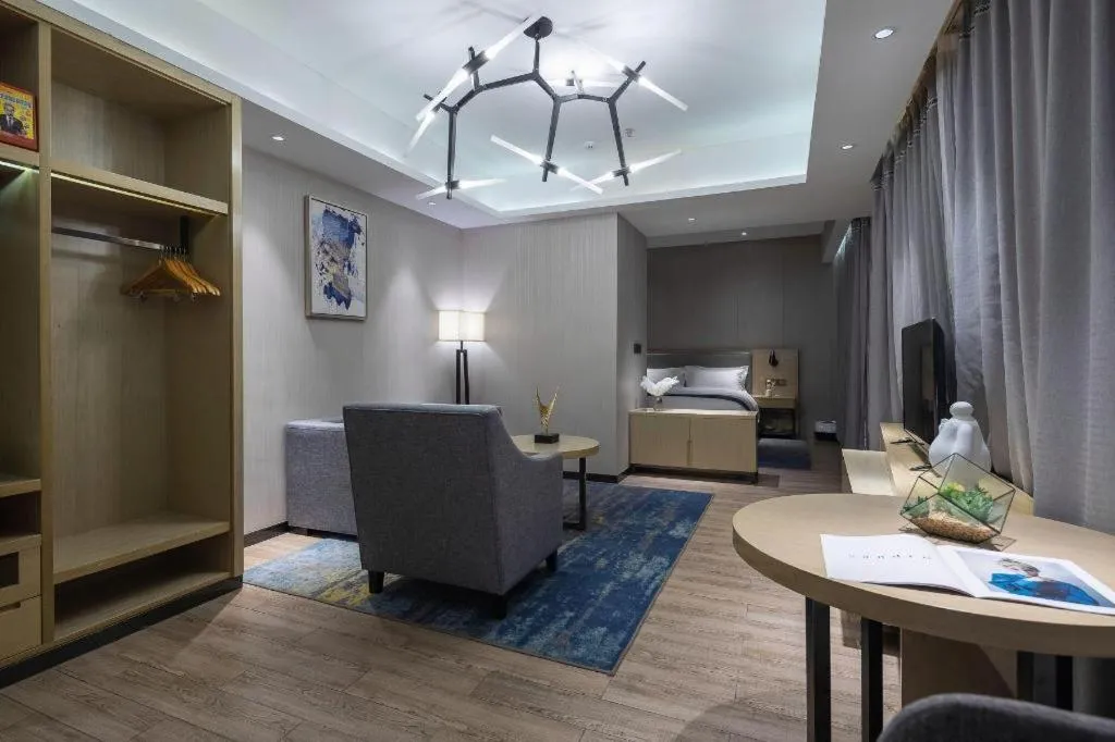 Bed in Echarm Hotel Danzhou Xiari Plaza