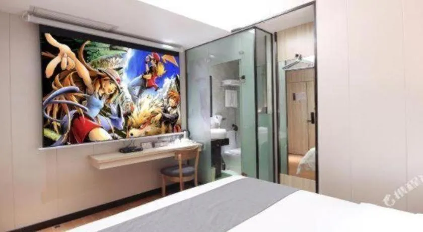 Bed in Wenxing Hotel Guangzhou Gangding Metro Station Branch