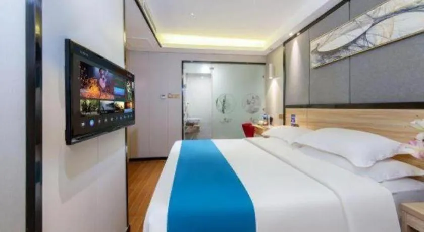 Bed in Wenxing Hotel Guangzhou Gangding Metro Station Branch