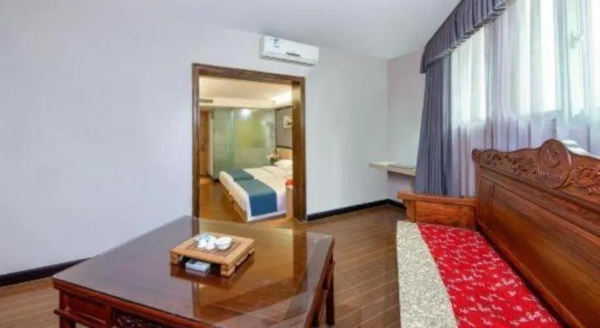 Bed in Wenxing Hotel Guangzhou Gangding Metro Station Branch