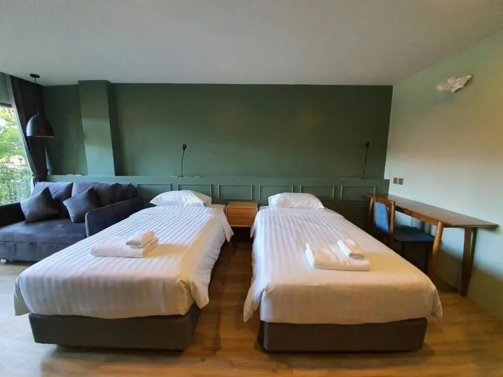 Bed in Eco Cozy Beachfront Resort Chaam