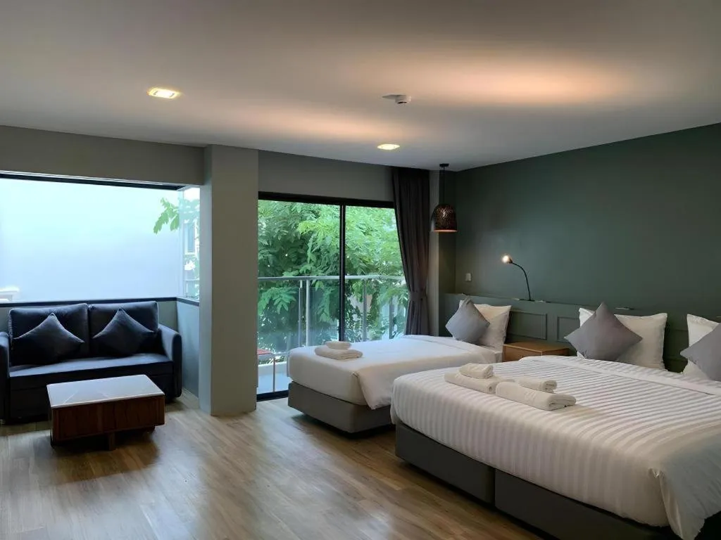 Bed in Eco Cozy Beachfront Resort Chaam