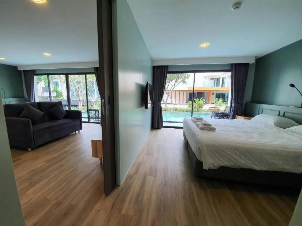 Bed in Eco Cozy Beachfront Resort Chaam