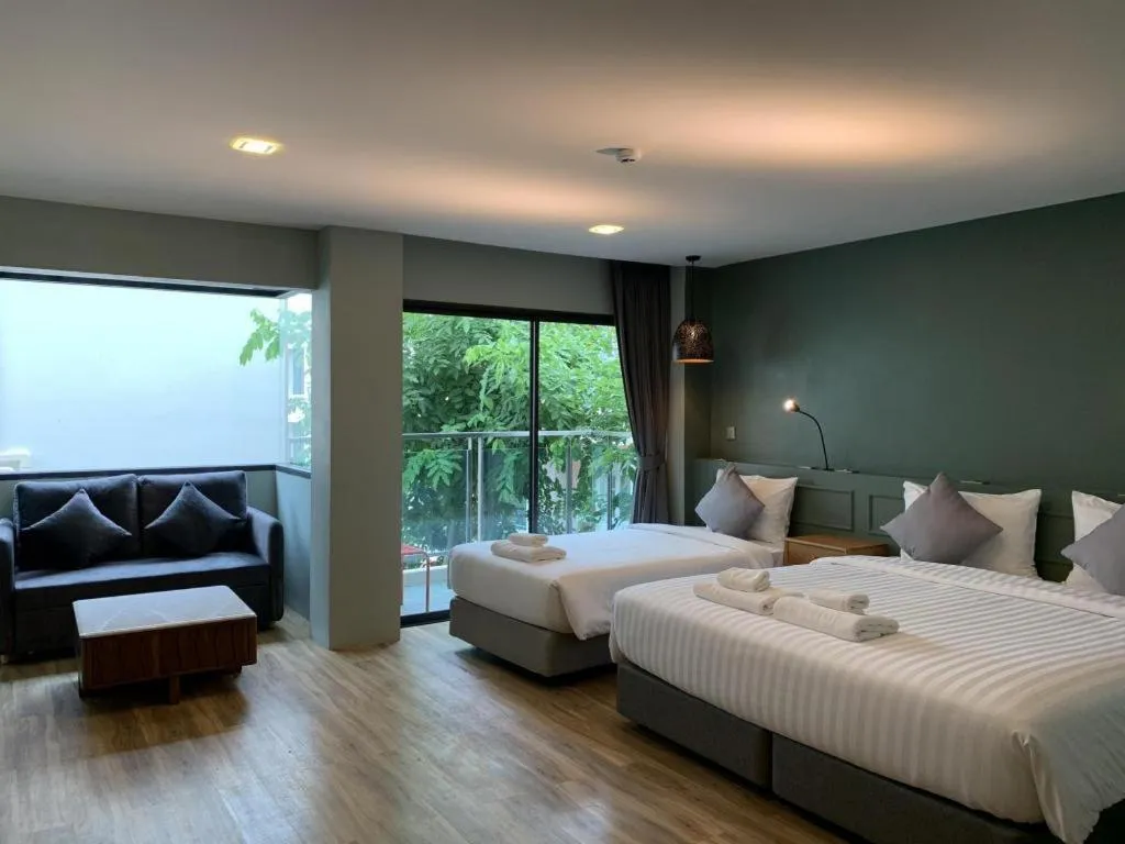 Bed in Eco Cozy Beachfront Resort Chaam