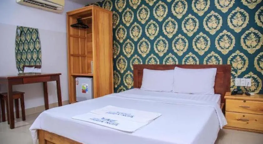 Bed in Thien Nga Family Hotel