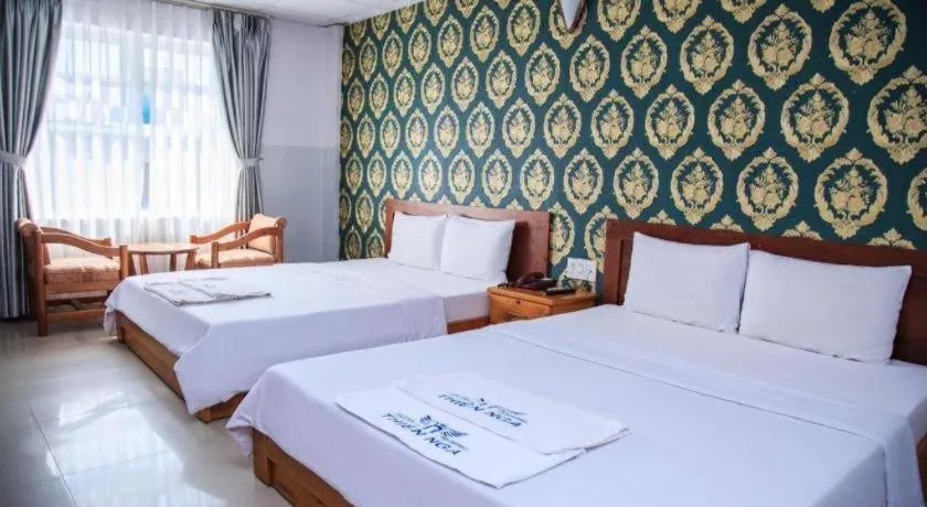 Bed in Thien Nga Family Hotel
