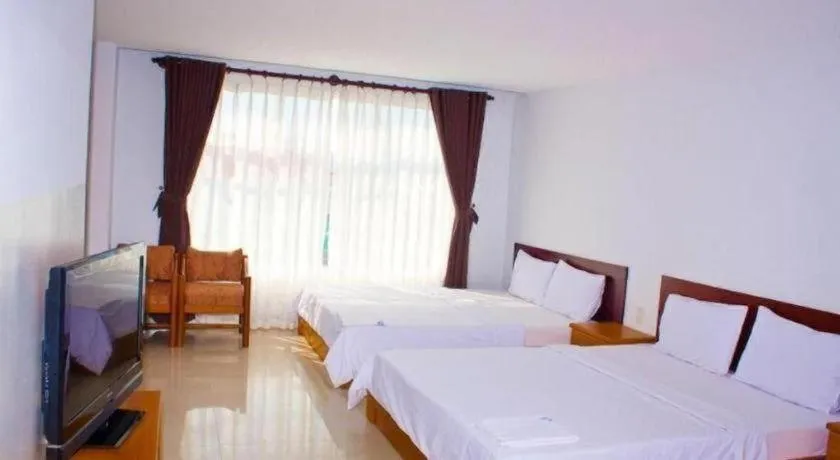 Bed in Thien Nga Family Hotel