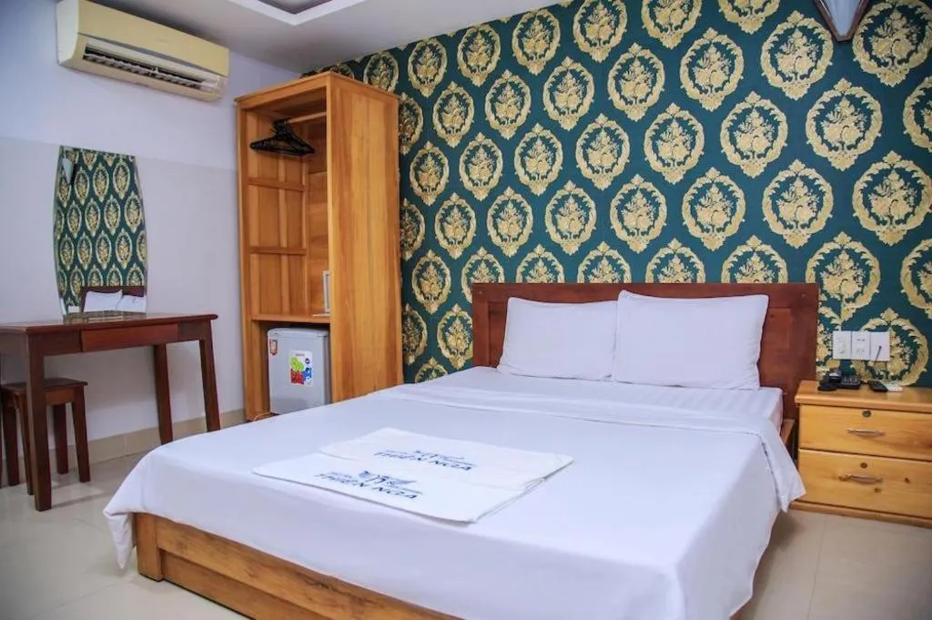 Bed in Thien Nga Family Hotel