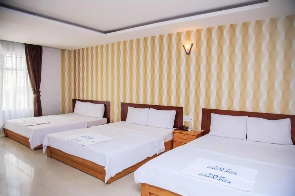 Bed in Thien Nga Family Hotel