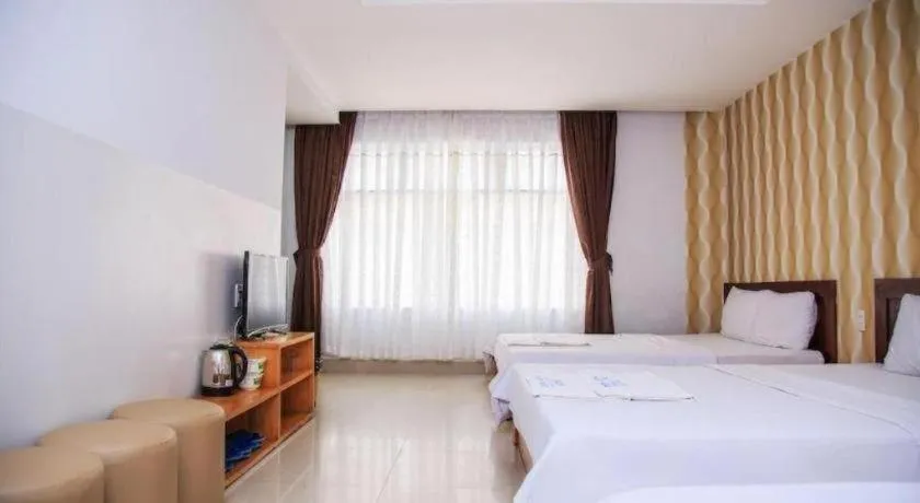 Bed in Thien Nga Family Hotel