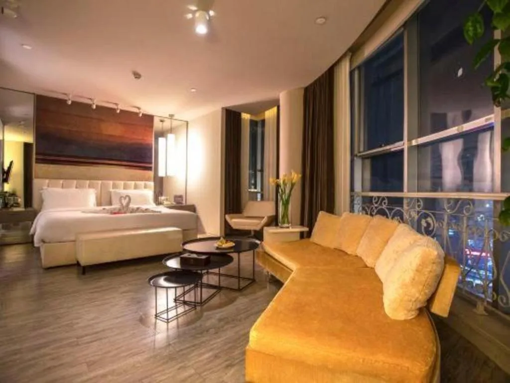 Bed in Jinjiang Metropolo Hotel - Qingdao Chengyang District Government