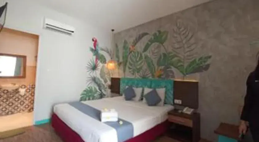 Bed in Hotel Pantes Semarang Bed in Hotel Pantes Semarang