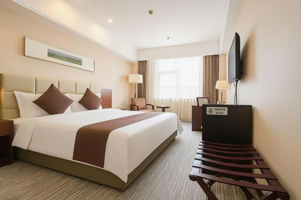 Bed in Pingyao Fengyan Jianguo Hotel