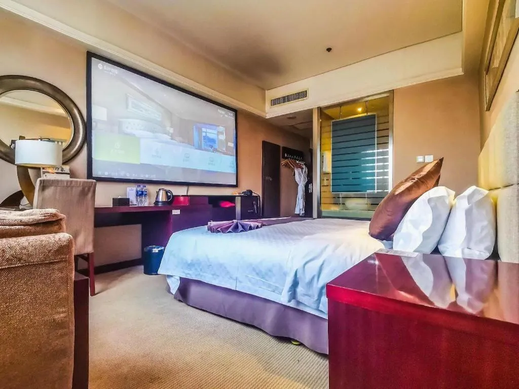 Bed in Pingyao Fengyan Jianguo Hotel