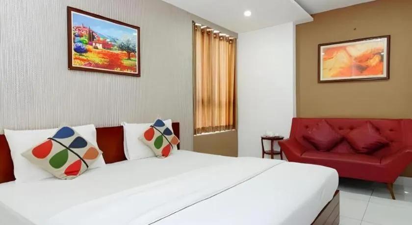 Bed in Mi Linh Hotel