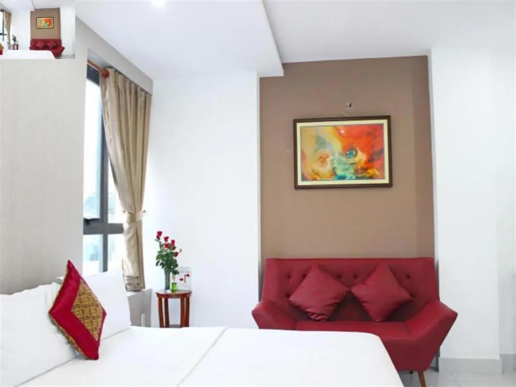 Bed in Mi Linh Hotel