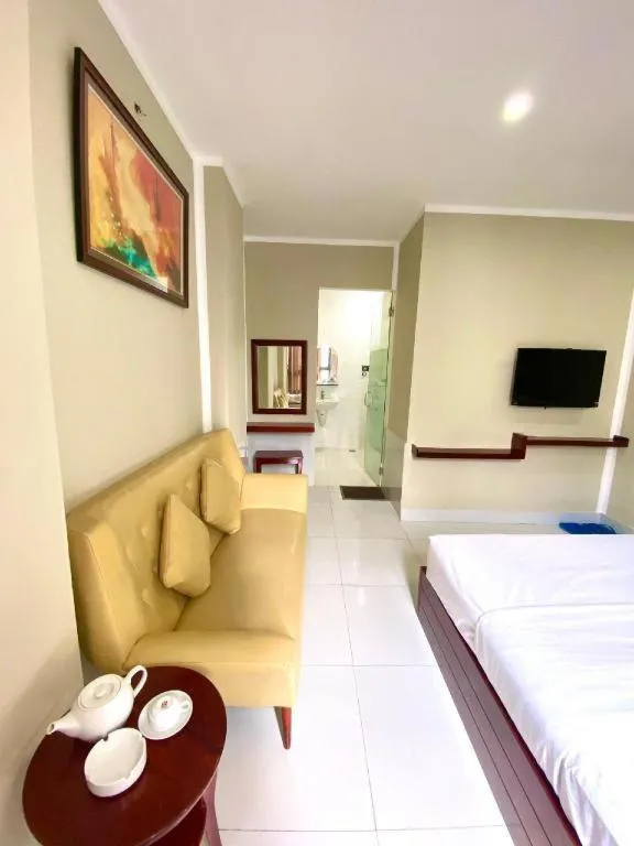 Bed in Mi Linh Hotel