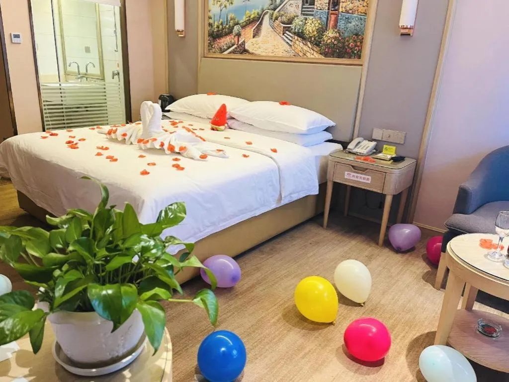 Bed in Vienna Hotel Yunnan Chunrong Street Qicai Yunan