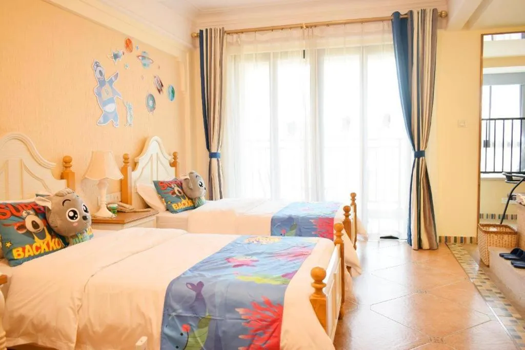 Bed in Poltton International Service Apartment Fujian Changtai Mayangxi