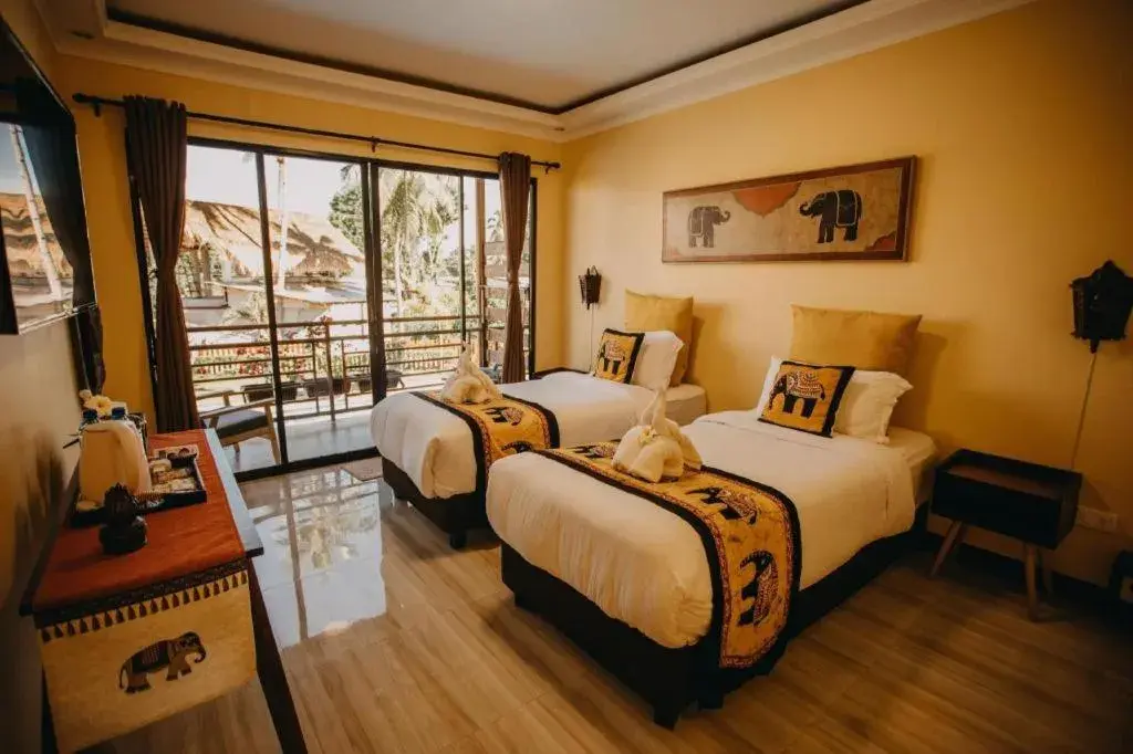 Bed in Keep Diving Resort Bohol Bed in Keep Diving Resort Bohol