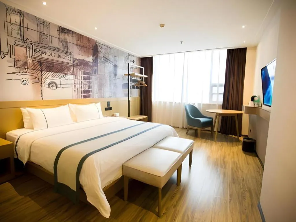 Bed in City Comfort Inn Wuhan Huangpu