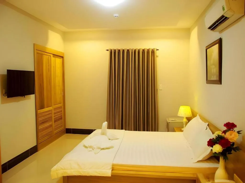 Bed in Seaview Long Hai Hotel