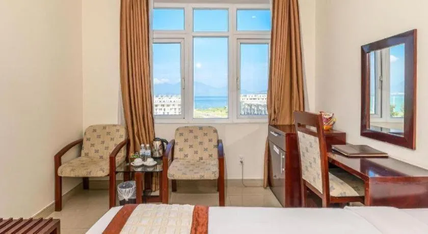 Bed in Ocean View Danang Hotel