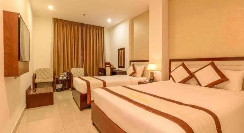 Bed in Ocean View Danang Hotel