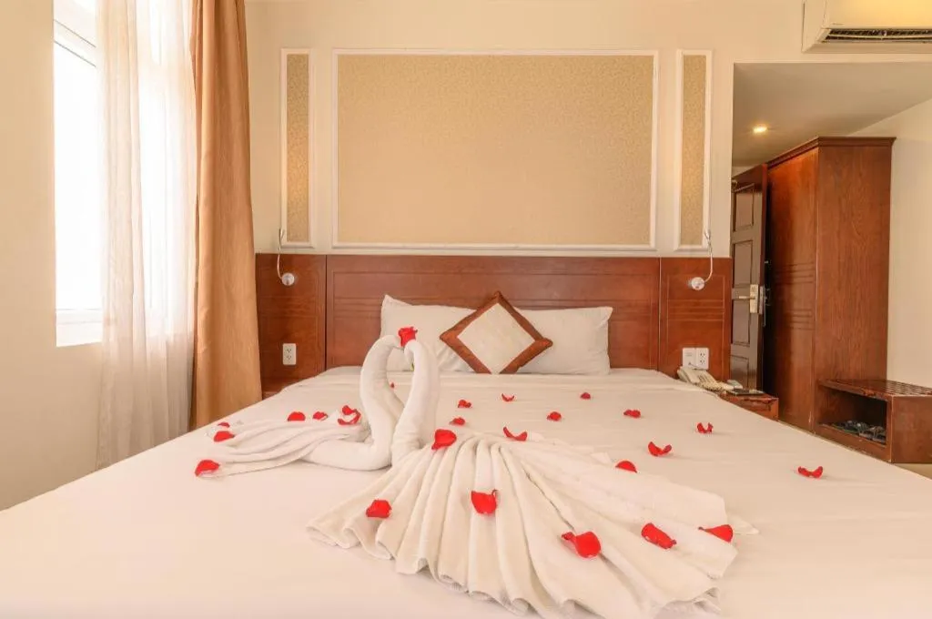 Bed in Ocean View Danang Hotel