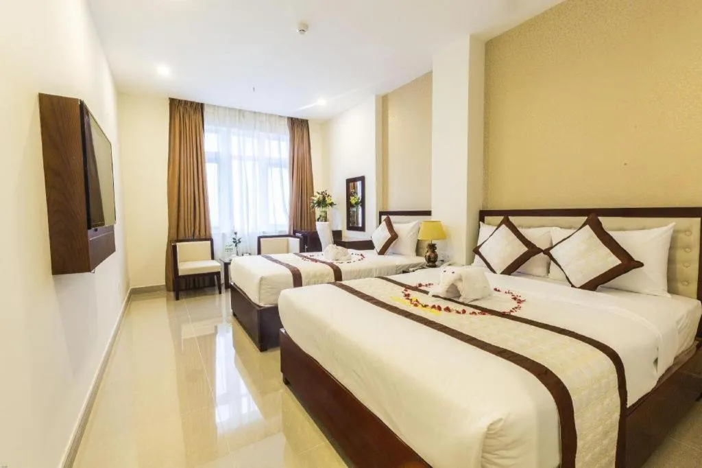 Bed in Ocean View Danang Hotel