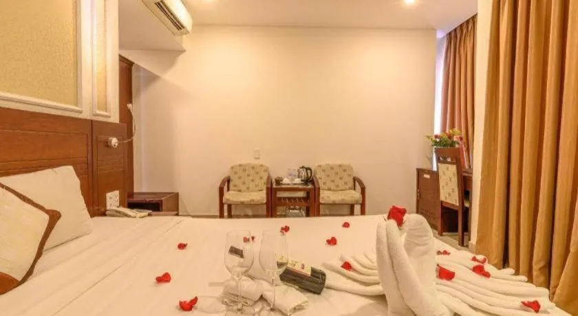 Bed in Ocean View Danang Hotel