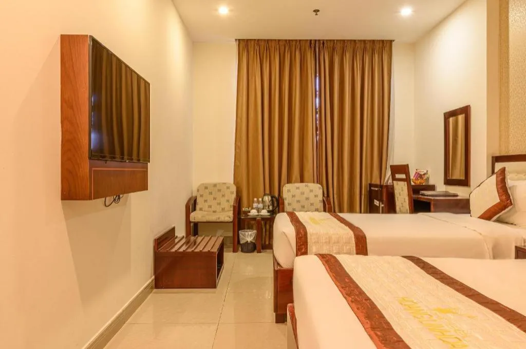 Bed in Ocean View Danang Hotel