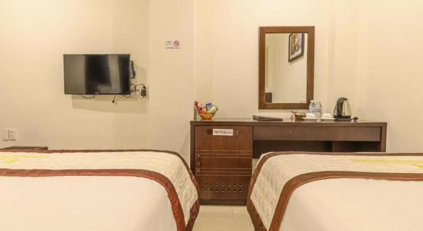 Bed in Ocean View Danang Hotel