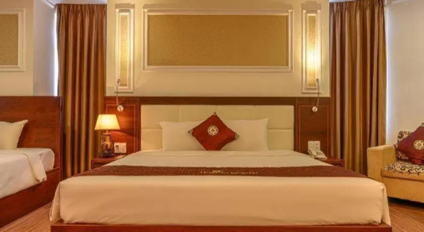 Bed in Ocean View Danang Hotel