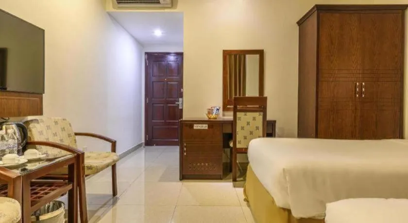 Bed in Ocean View Danang Hotel