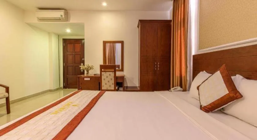 Bed in Ocean View Danang Hotel