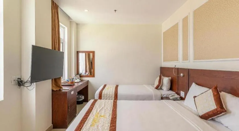 Bed in Ocean View Danang Hotel