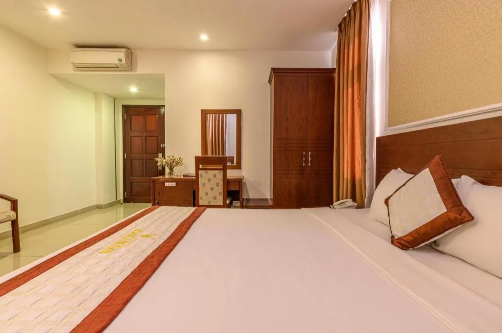 Bed in Ocean View Danang Hotel