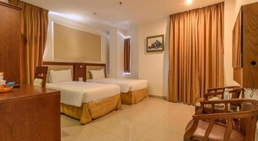 Bed in Ocean View Danang Hotel