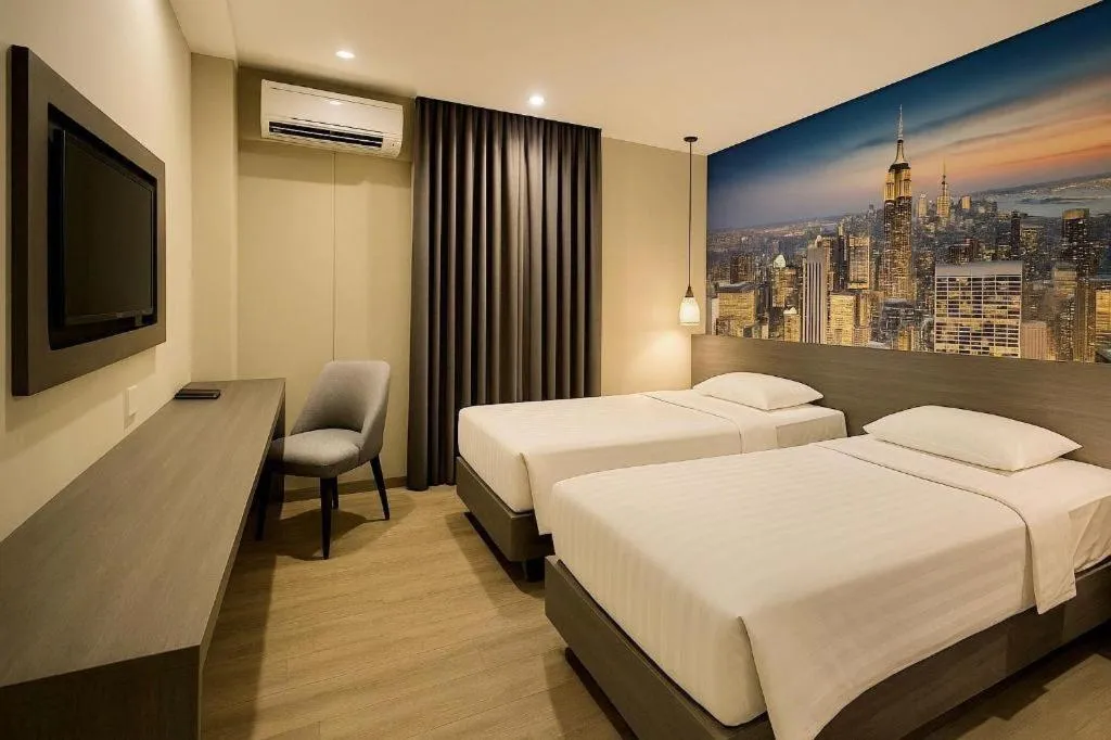 Bed in Plaza Hotel Tegal